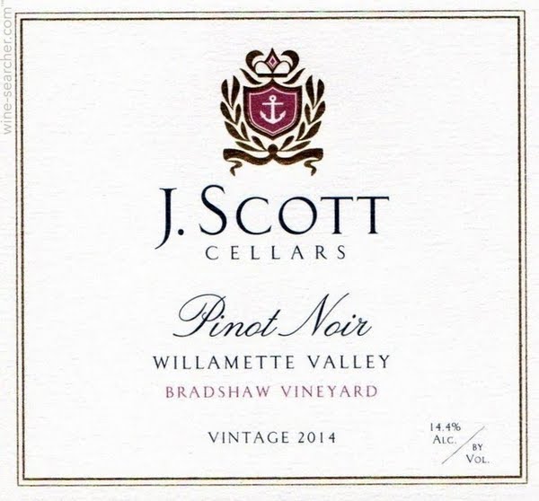 2018 J. Scott Cellars Bradshaw Pinot noir Willamette Valley, Oregon