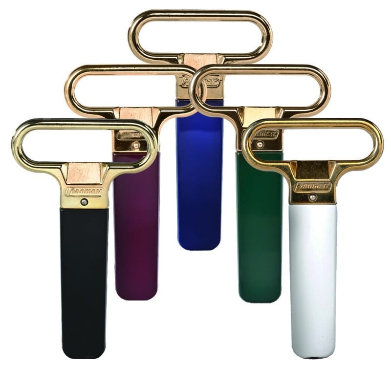 Ahh Super!™ Two-Prong Cork Extractor – Brass Plated, Five Color Cover Options