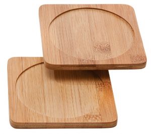 Bamboo Bottle or Glass coaster (Set of 4)