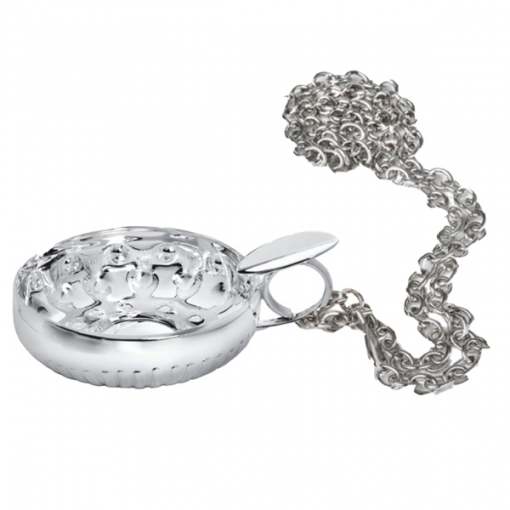 Classic Tastevin, Silver Plated with Chain Engrave