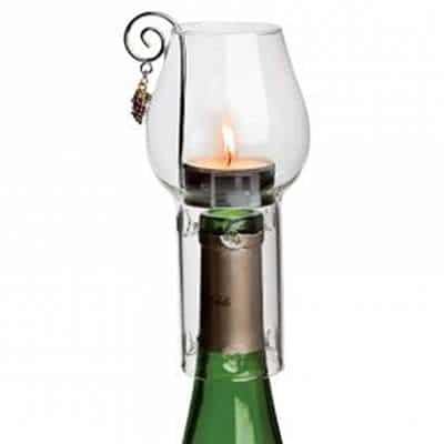 Wine Chimney Tea Candle Set, Clear