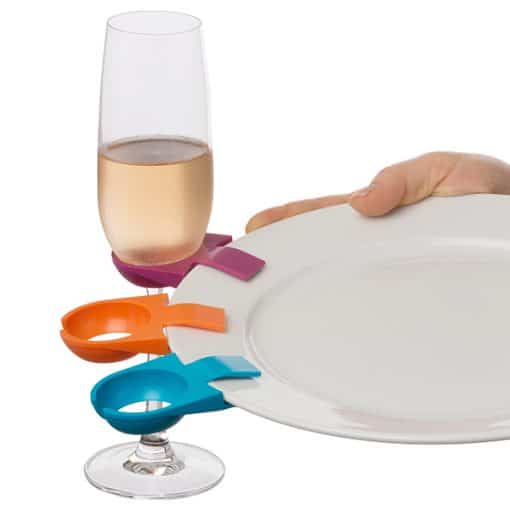 Buffet Wine Plate Clip – Set of 6 assorted colors