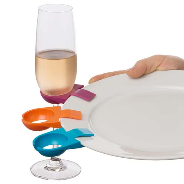 Buffet Wine Plate Clip – Set of 6 assorted colors