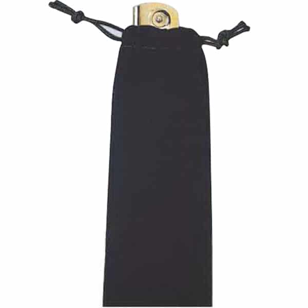 Black Velveteen Pull-String Sack