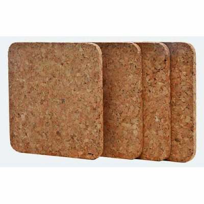 Cork Coasters, Square –  Set of 4