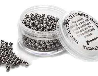 Decanter cleaning balls,  stainless steel, super fine