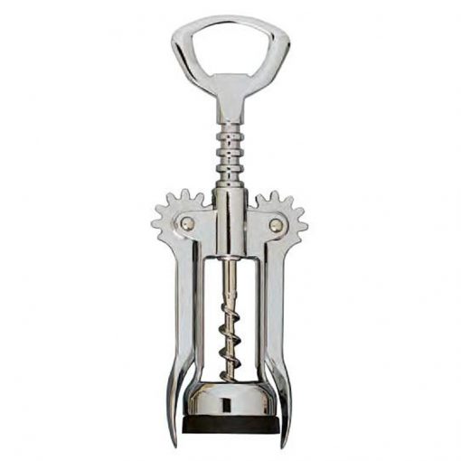 Chrome Wing Corkscrew w/Auger Worm