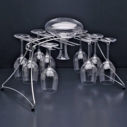 The FUSION 16 STEMWARE & DECANTER RACK