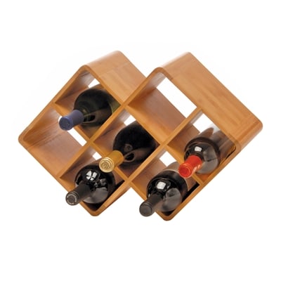 GREENOPHILE BAMBOO 8-BOTTLE RACK