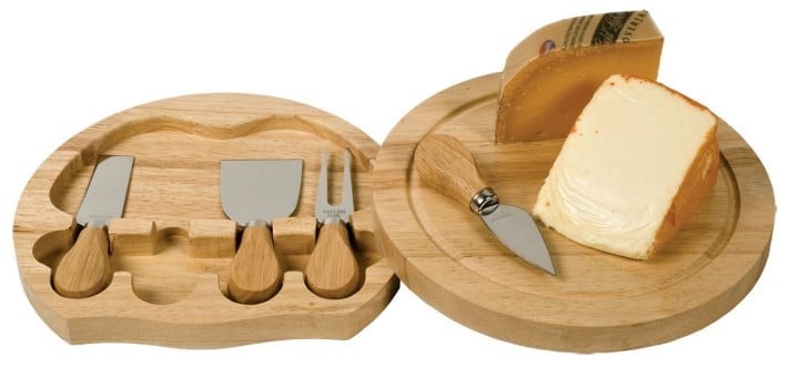 Swivel Cheese Board Set, Large (5 pcs)- 11-7/8 inch dia.