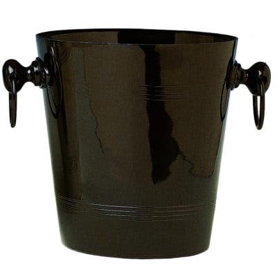 Aluminum Wine And Champagne Chiller, Black Enamel