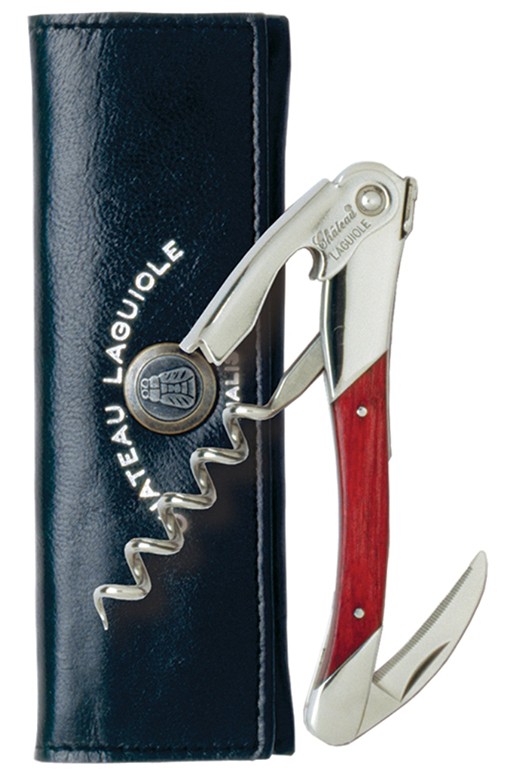 Chateau Laguiole Waiter’s Corkscrew – Red Stamina Wood- Engrave