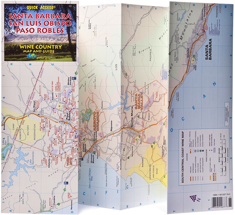 Santa Barbara, San Luis Obispo, Paso Robles Wine Country Map And Guide