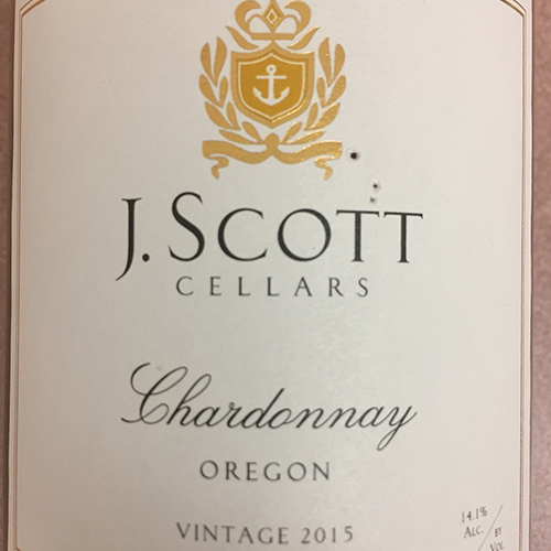 J. Scott Cellars Chardonnay 2017 Oregon