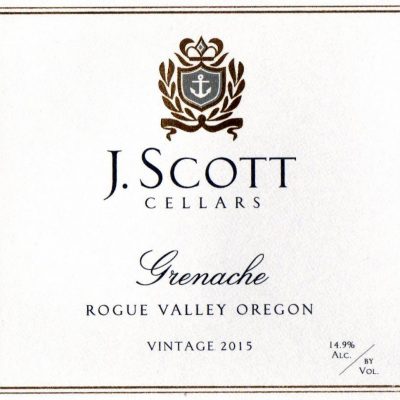 J. Scott Cellars Grenache 2019 Rogue Valley, Oregon