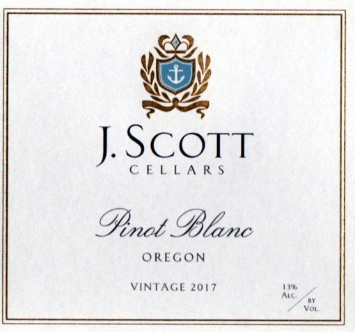 J.  Scott Cellars Pinot Blanc 2021 Willamette Valley, Oregon