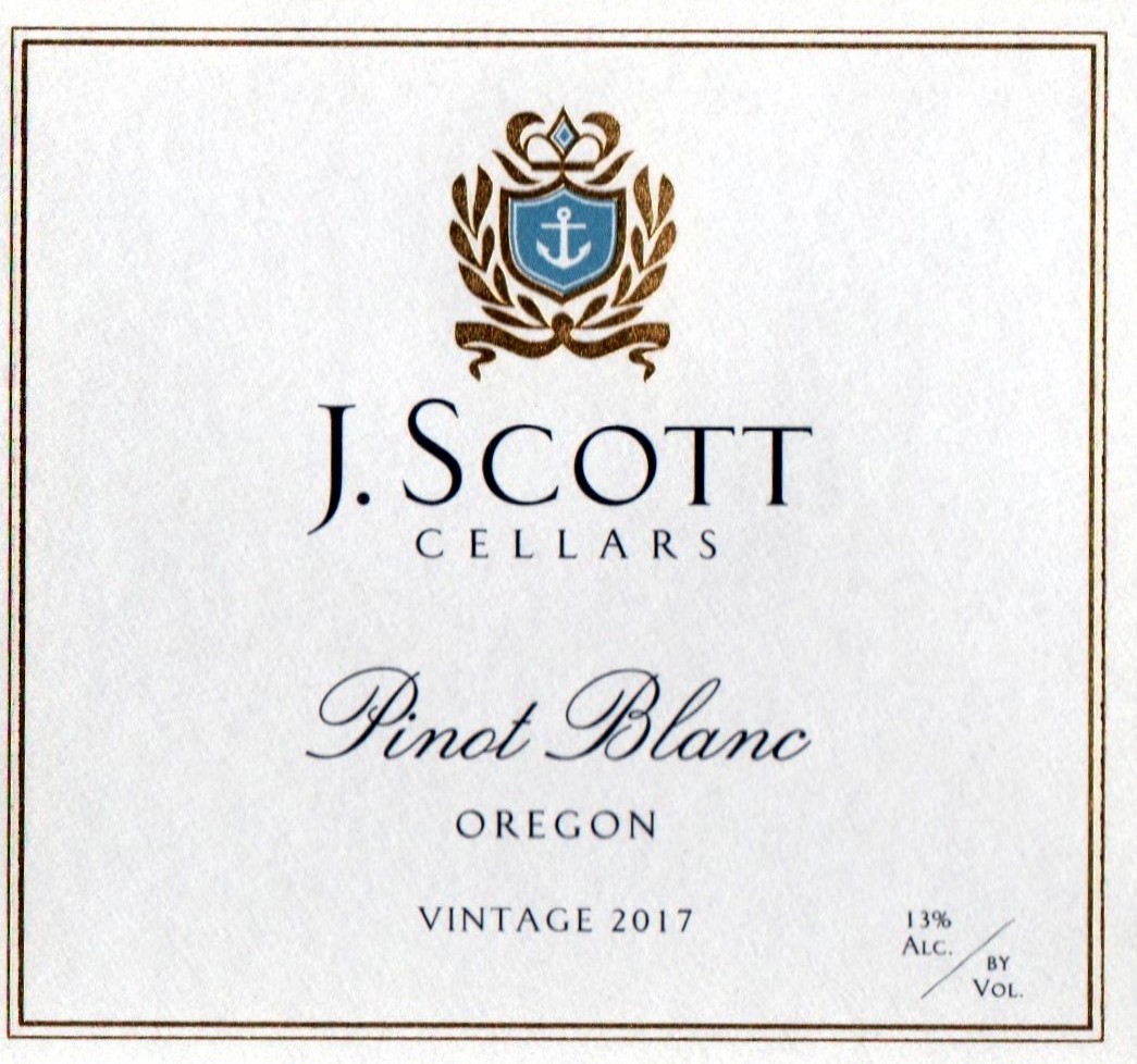 J.  Scott Cellars Pinot Blanc 2021 Willamette Valley, Oregon