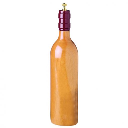 Cellarmaster’s™ Wood Bottle Peppermill, Clear, Bordeaux Bottle Shape – Engraved