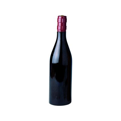 Cellarmaster’s™ Wood Bottle Peppermill, Dark, Burgundy Bottle Shape – Engraved