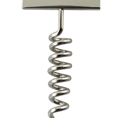 Corkscrew Lapel Pin, Nickel Plated